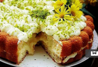 طرز تهیه کیک کرم‌ دار نارگیلی