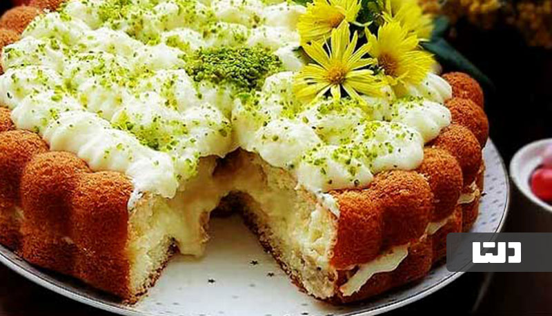 طرز تهیه کیک کرم‌ دار نارگیلی