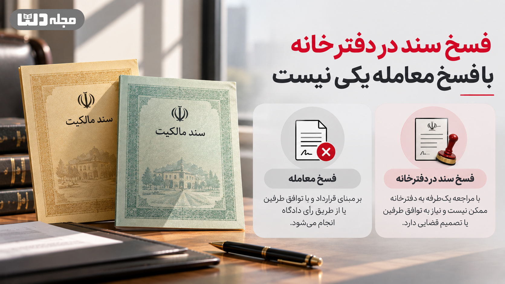 تفاوت فسخ معامله بعد از انتقال سند با فسخ سند در دفترخانه در معاملات ملکی